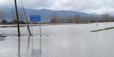 Borgo Ottomila Celano incrocio allagato